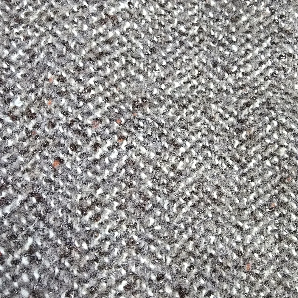 EDDIE BAUER | 48% WOOL BLEND CHEVRON WOVEN MINI SKIRT w\ BUTTONED SIDE POCKETS